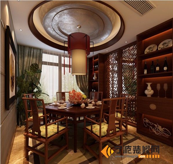中式餐廳裝修圖片
