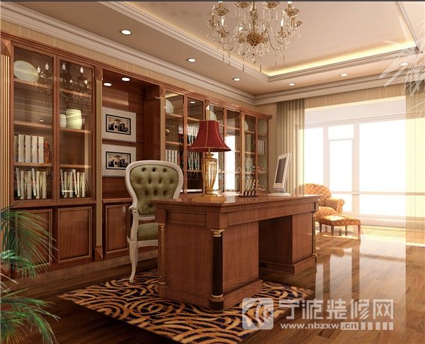 歐式書房裝修圖片