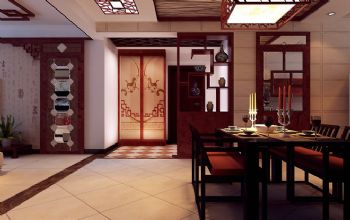 新中式大戶型裝修設(shè)計(jì)圖中式風(fēng)格餐廳