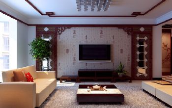 新中式大戶型裝修設(shè)計(jì)圖中式風(fēng)格客廳