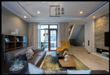 【愛百居裝飾】極簡(jiǎn)奢華 別墅風(fēng)范現(xiàn)代風(fēng)格客廳