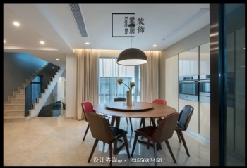 【愛百居裝飾】極簡(jiǎn)奢華 別墅風(fēng)范現(xiàn)代風(fēng)格餐廳
