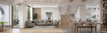 中梁別墅現(xiàn)代風格餐廳